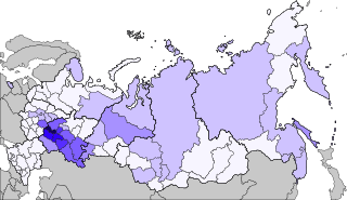 Distribution of Mordvins, 2010