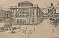 Otto Wagners Entwurf für die Neugestaltung des Platzes (1909)