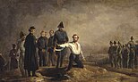 The execution of Robert Blum by Austrian troops, 9 November 1848.