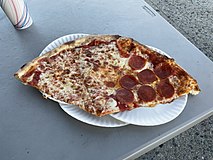Three New York–style slices from New Park Pizza