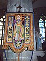 The banner of St Corentin of Quimper at Locronan.
