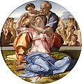 Renaissance-Malerei: Michelangelo: Heilige Familie (Tondo Doni), 1506.