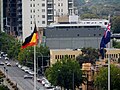 The Aboriginal and National flags in the square, 2017