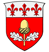 Acorn in the coat of arms of the du Quesne family