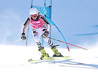 Lara Klein beim Parallel-Mixed-Slalom-Wettbewerb