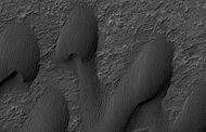 Close view of dunes, as seen by HiRISE under HiWish program