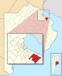 location of La Plata Partido in Buenos Aires Province
