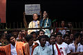 Image 15Aung San Suu Kyi addresses crowds at the NLD headquarters shortly after her release. (from History of Myanmar)