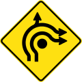 (MR-WDAD-19) Roundabout Directional Lanes (used in Western Australia)
