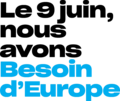 Logo of the 'Besoin d'Europe' list of RE, MoDem, Horizons and other liberal parties