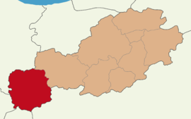 Map showing Göynük District in Bolu Province