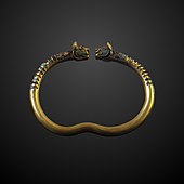 Bracelet ornated with a pair of lion heads