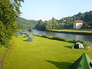 Camp site in Passau, Germany.
