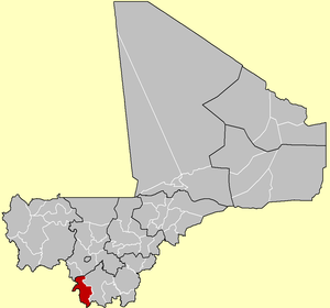 Location of the Cercle of Yanfolila in Mali