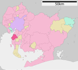 Location of Chita in Aichi Prefecture