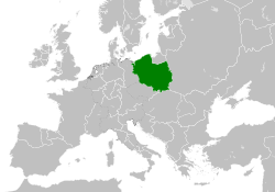 Duchy of Poland around the year AD 1000