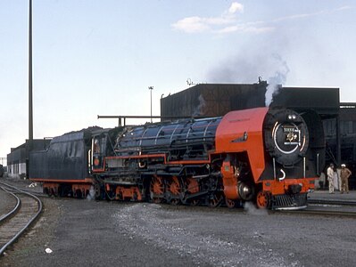Named Soekie and in black livery at De Aar shed, c. April 1988