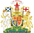 Coat of arms of the United Kingdom as used in Scotland, 1837-1952 (variant)
