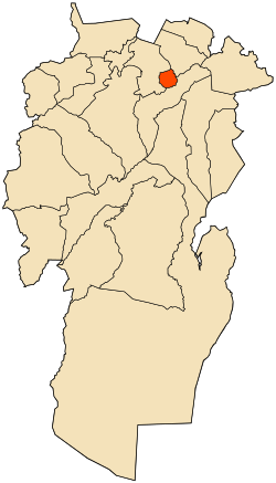 Location of Khenchela within Khenchela Province