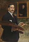 Enrique Simonet, Self-portrait with a Palette, 1910