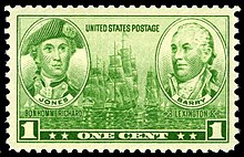 Barry and John Paul Jones on a U.S. postage stamp, Issue of 1936