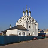 The Church of St. Nicholas in Kolomna. Five rows of kokoshniks completely cover the vaults outside