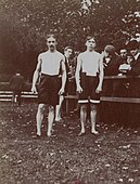 Louis de Fleurac (links) und Jacques Keyser – hier im Jahr 1906 – ausgeschieden im ersten Vorlauf