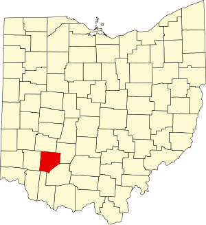 Map of Ohio highlighting Clinton County
