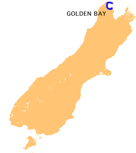 Karte von Golden Bay / Mohua