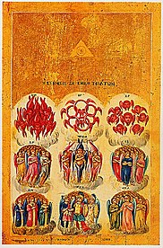 Eastern Orthodox icon of nine orders of angels