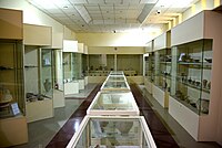 One of the halls of the Erbil Civilization Museum, displaying Mesopotamian artifacts from the Paleolithic period to the beginning of the 2nd Millennium BC