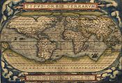 The world, Abraham Ortelius's Typus Orbis Terrarum, first published in 1564