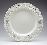 Plate with pierced openwork, 18th century