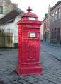 Pillar box in Bruges, Belgium