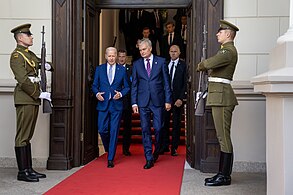 President Gitanas Nausėda and President Joe Biden during the 2023 Vilnius summit