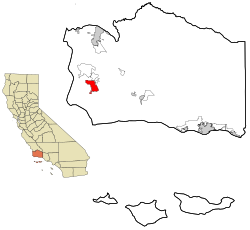 Location in Santa Barbara County and California