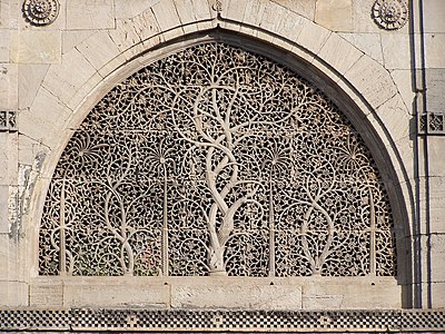 Jali in Sidi Saiyyed mosque in Ahmedabad, exhibiting the traditional Indian tree of life motif