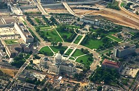 Aerial view of the Capitol campus