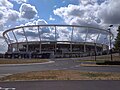 Außenansicht des Stadions im Juli 2019