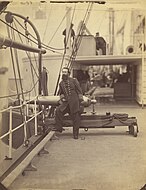 Admiral Porter on USS Malvern after the victory