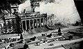The fire at Witley Court in 1937. View from in front of the house