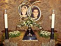 The first of two memorials (1998) to Diana and Dodi Al-Fayed in Harrods