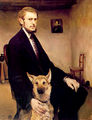 Image 16Self-portrait with Dog (Autoportret sa psom) by Miroslav Kraljević (1910) Modern Gallery, Zagreb (from Culture of Croatia)