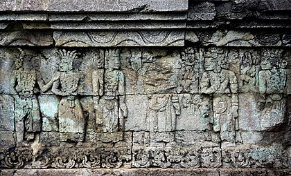 Reliefs at the Penataran temple complex.