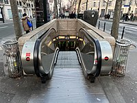 Exit-only escalator