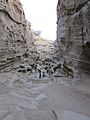 ChahKouh valley in Qeshm is made of Marl Sandstone which has holes created by the flow of rain water