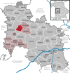 Lage der Gemeinde Deiningen im Landkreis Donau-Ries
