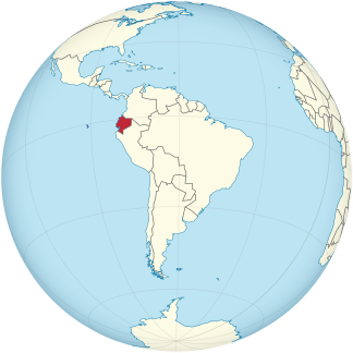 Lage von Ecuador in Südamerika