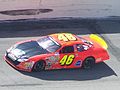 Kimmel drives the number 46 through the corners of Salem Speedway in Indiana, USA.