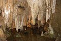 Karst limestone stalactites in the Furong Cave.